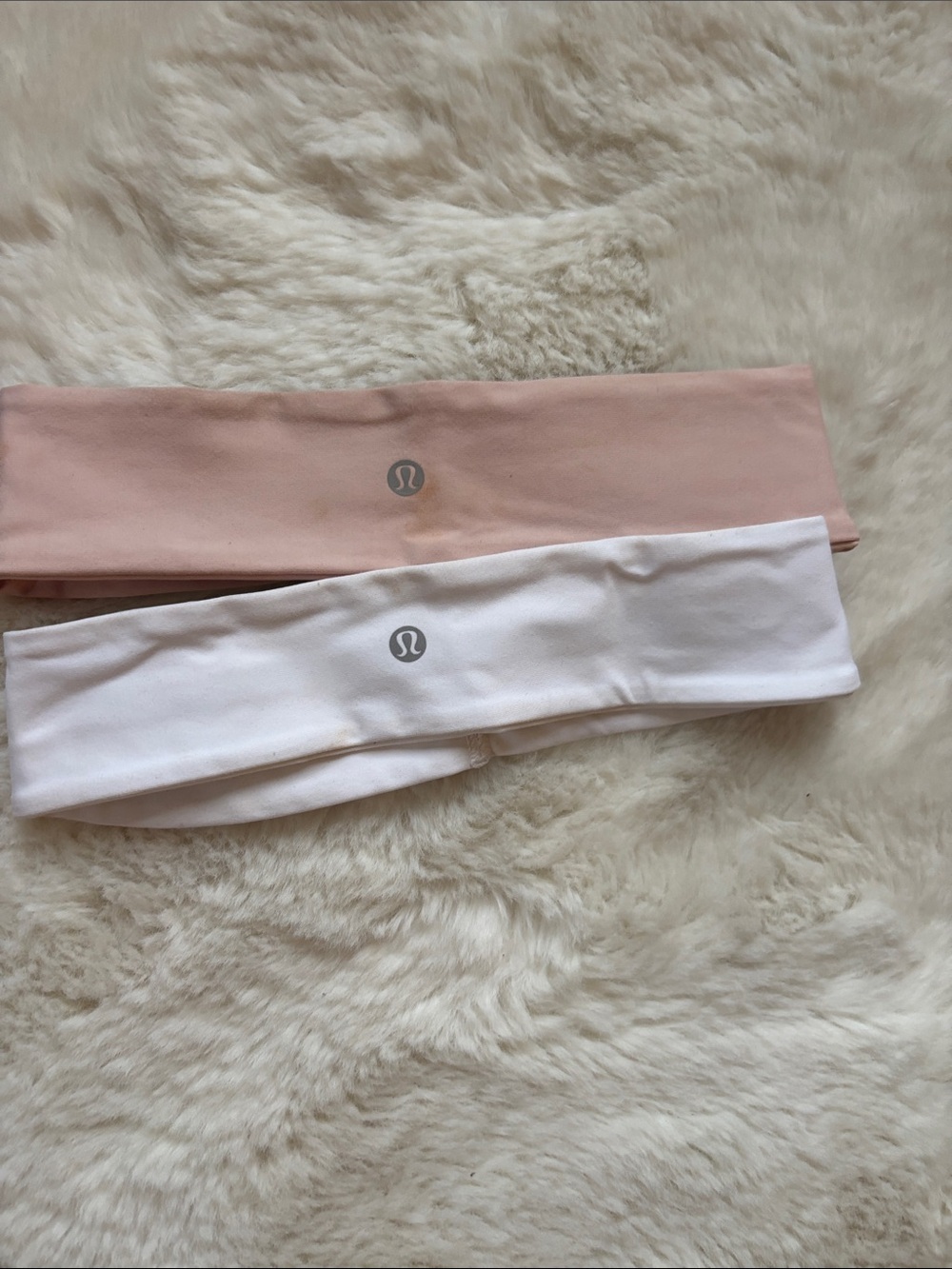 lululemon athletica Pink and White Headbands (2-Pack)